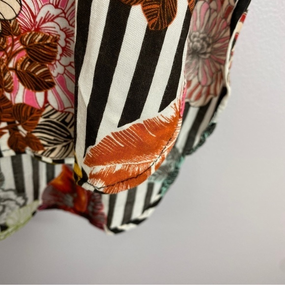 Anthropologie 'Fig & Flower' • Striped Floral Tunic Blouse • Size M - Picture 7 of 9